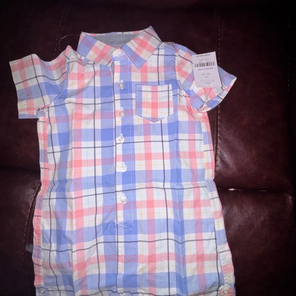 Plaid Kids Shirt - Blue, Pink, White - Picture 1 of 1